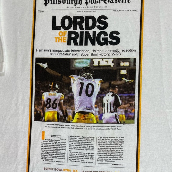 Vintage 2000s Pittsburgh Steelers NFL football Super Bowl Champs tee shirt - Picture 6 of 9